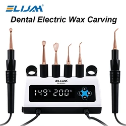 New Dental Electric Wax Carving Kit Dentistry Digital Display with Double Carving Pen 6Pcs Carving Wax Knife Tips Lab Equipment