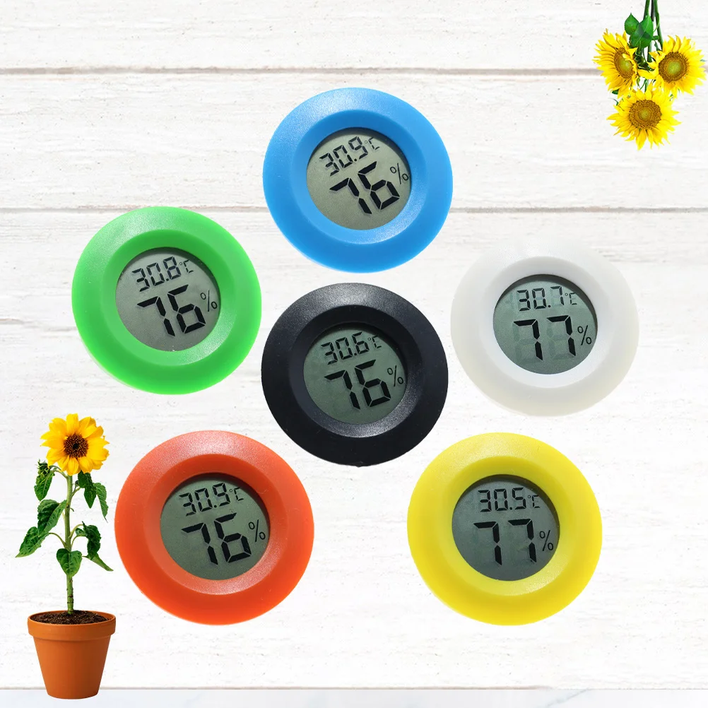 

Digital Temperature Humidity Meter Electronic Hygrometer Thermometer For Home Office Warehouse Indoor Use Blue Round 2 In