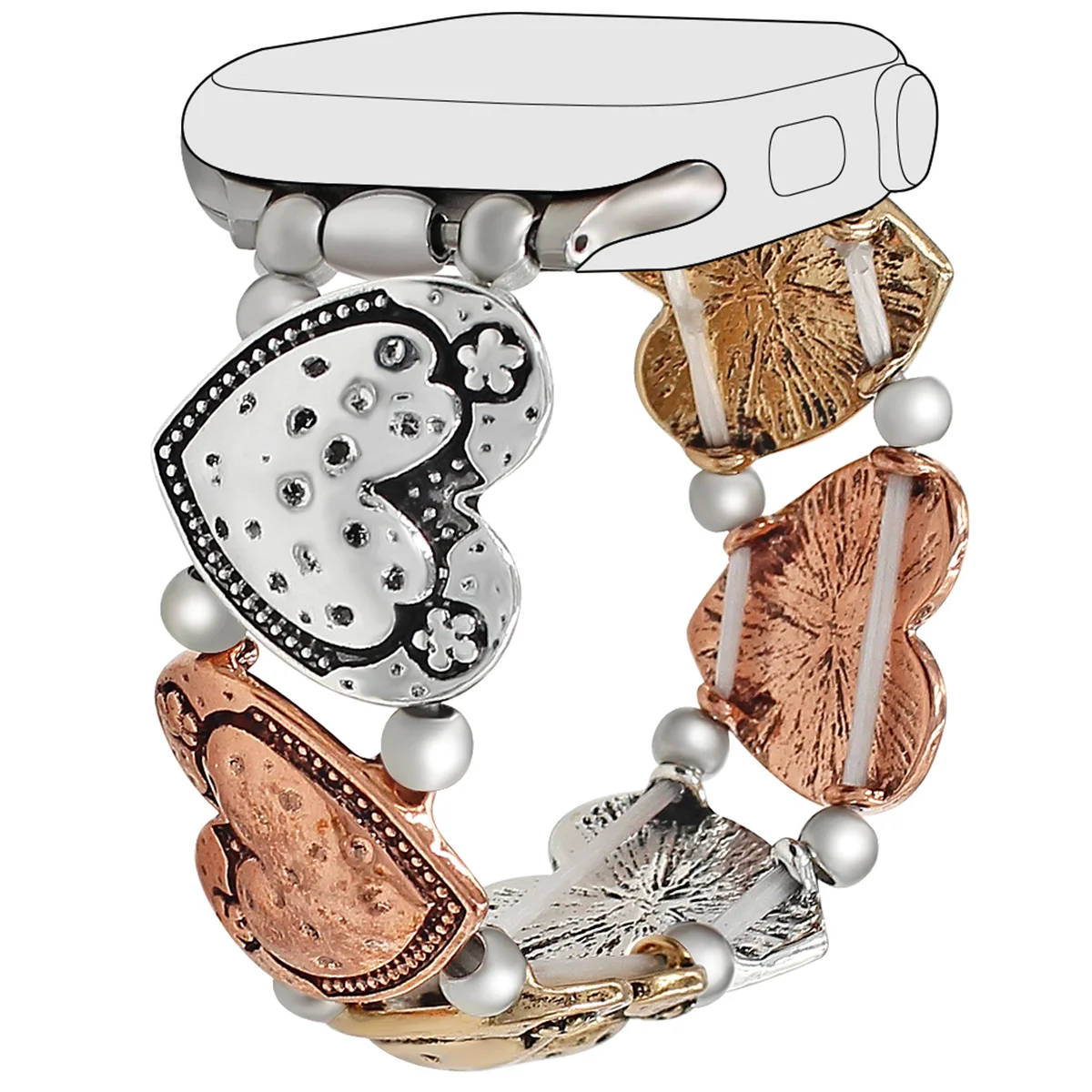 Correa de reloj para iWatch 42/44/45/46/49 mm 38/40/41 mm Correa de reloj de moda de metal para la serie de relojes Ultra2 Serie 10/9/8/7/6/5/4/3/2/1_voghion.com