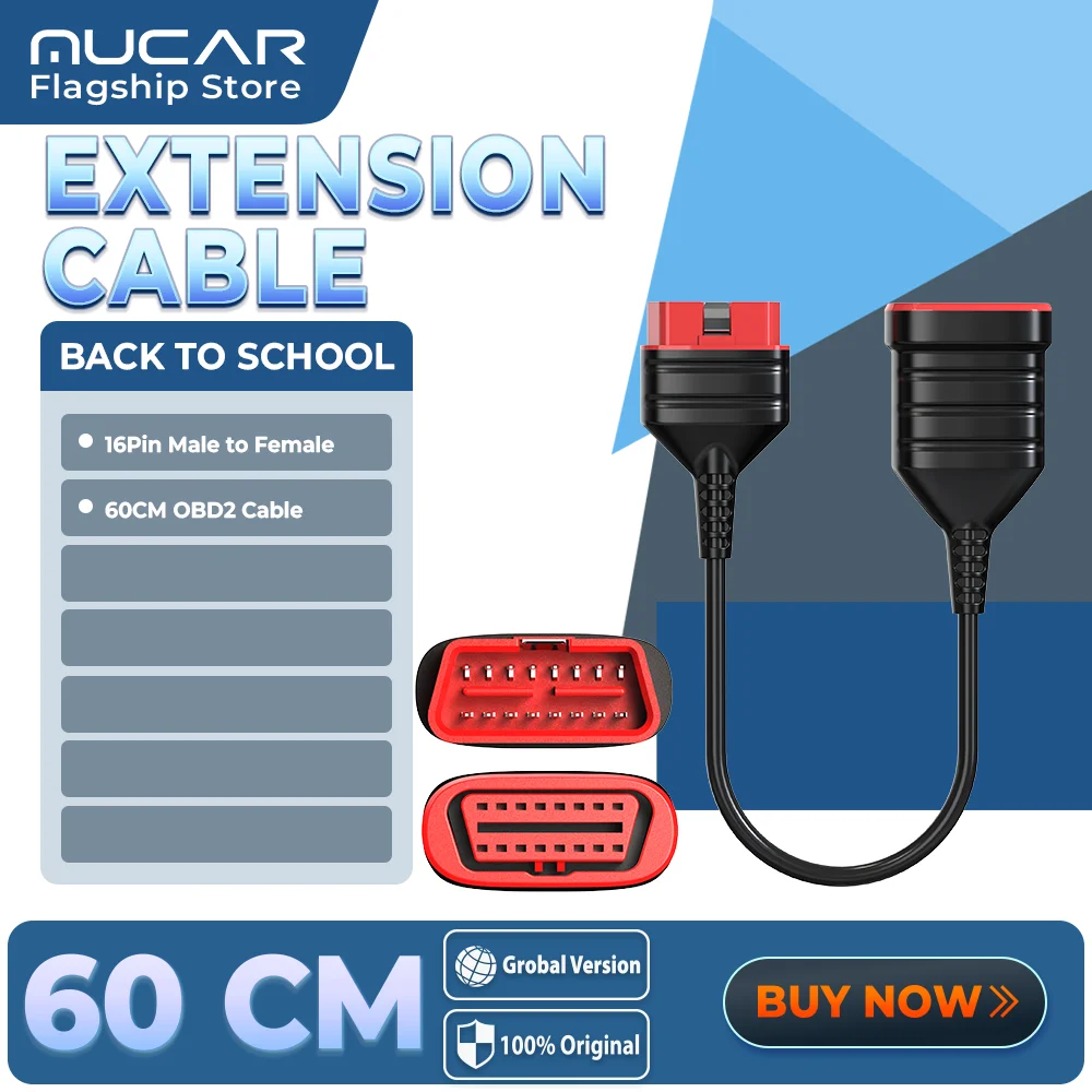 THINKCAR ThinkDiag Extension Cable 60CM Car OBD2 Diagnostic Cable 16 Pin Male to Female Connector Auto Diagnose Line Accessories