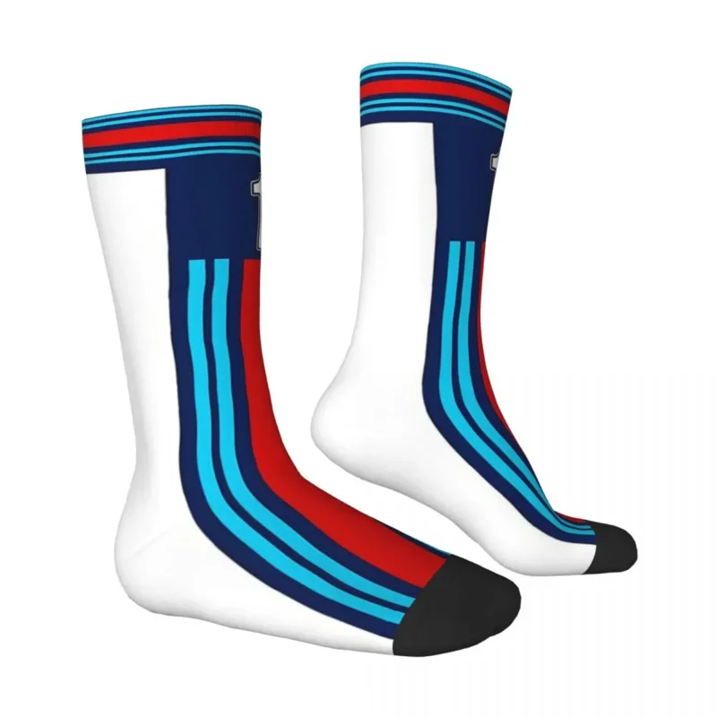 Y2K Car Racing Martini Livery Men Women Socks Cycling Novelty Spring Summer Autumn Winter Stockings Gift