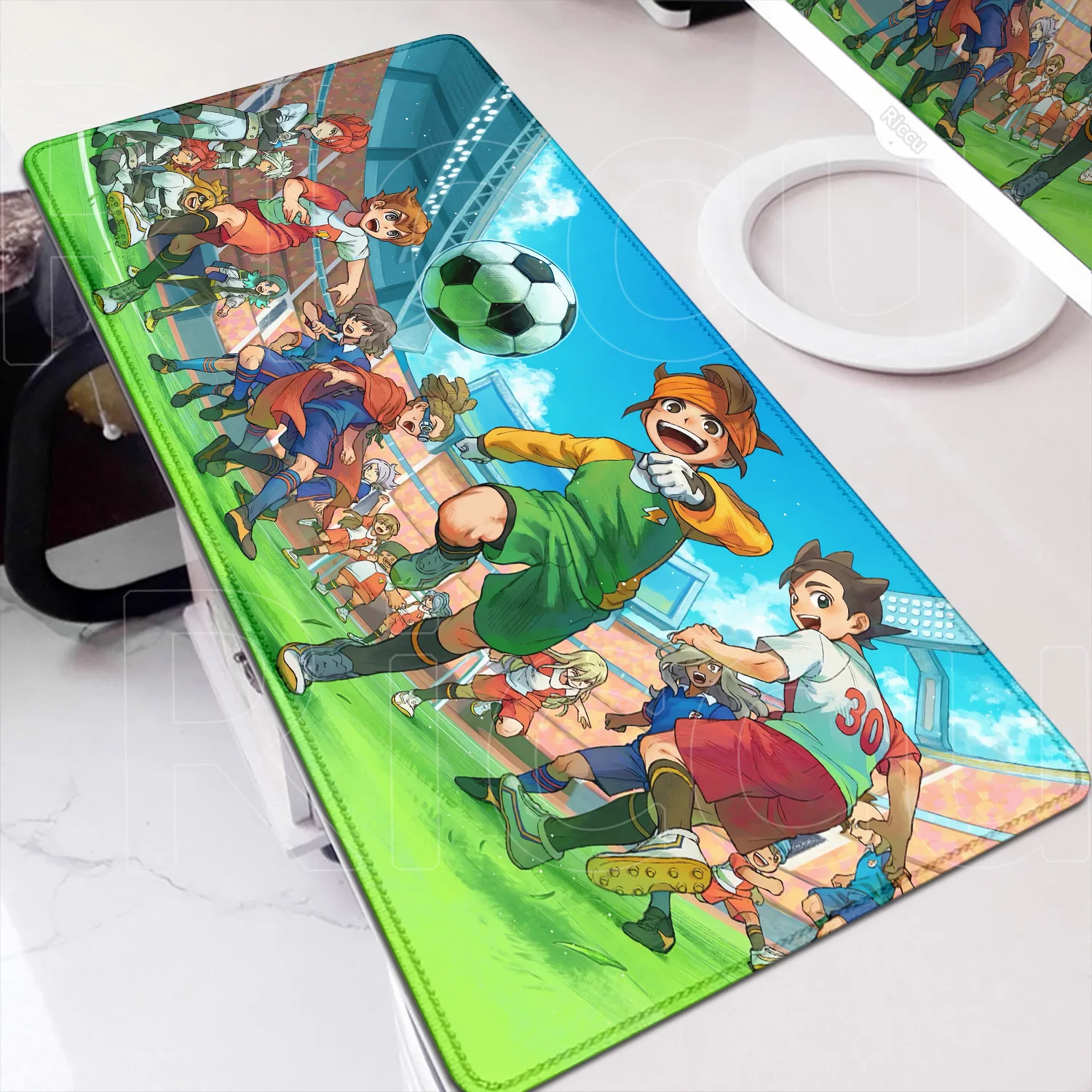 

Anime Computer Mouse Mat 90x40cm Non-slip Table Pad For Keyboard Natural Rubber Mice Inazuma ElevenS 100x50cm Gaming Accessories