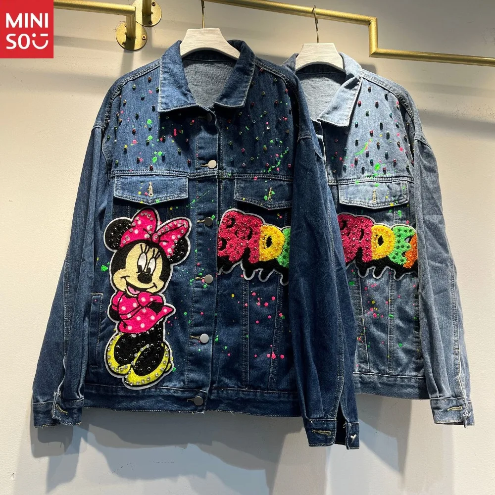 

Disney Designer Denim Spliced Jacket Women's 2025 European Station Loose Personality Trendy Jacket Top