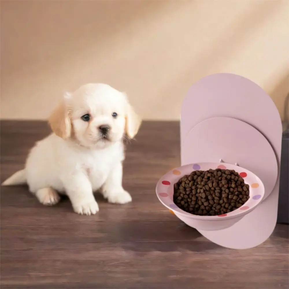 

Pet Products Ceramic Pet Feeding Bowl Magnetic Wall Mounted Dog Food Water Bowls Neck Guard Adjustable Height Cat Bowl for Home
