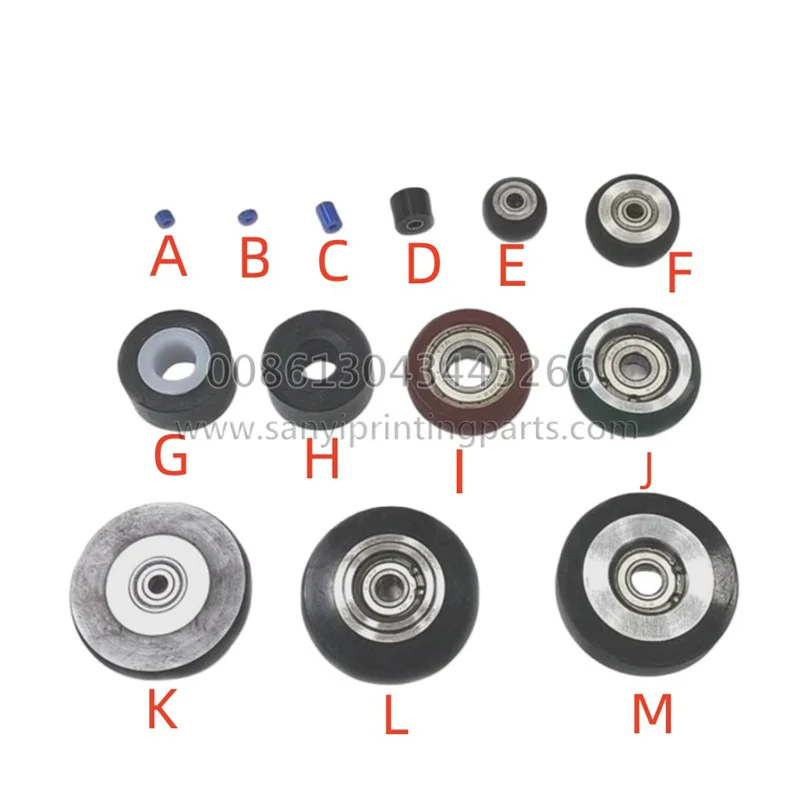 Komori S40 G40 L40 28 26 Printing Machine Feeder Feida paper feeding Front gauge of the paper pressing rubber wheel