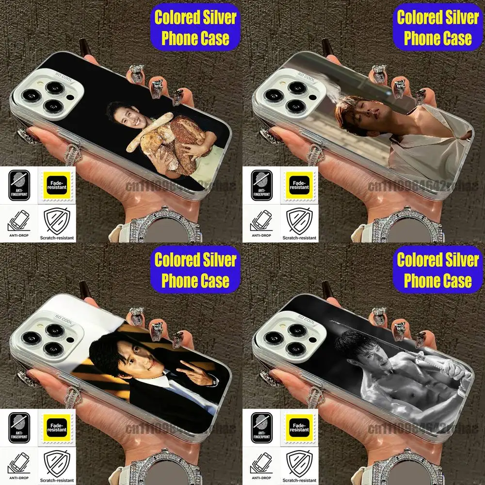 For L-Lee Byung Hun Phone Case iPhone 14,16,12,15,13,17,11,E,Pro,Max,Plus,Air,Mini Custom Color Silver Shell