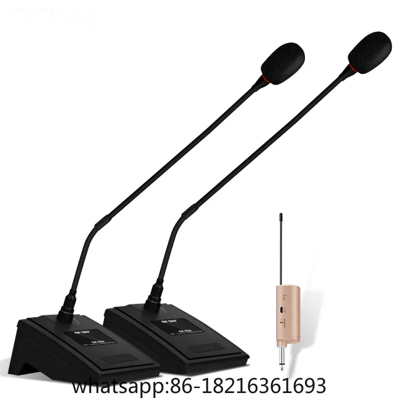 d-k-ok-32a-wireless-microphone-one-to-two-gooseneck-u-segment-fm-conference-microphone-all-round-interface-training