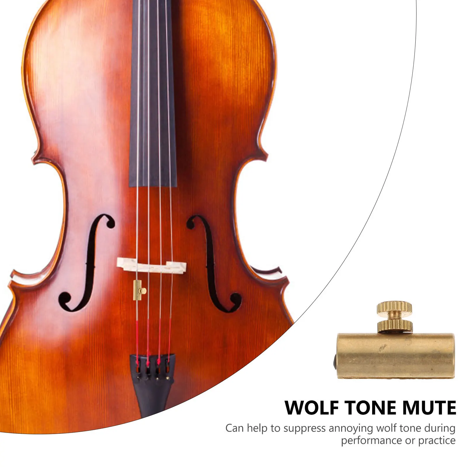 

2pcs Cello Tone Mute Premium Copper Adjustable Smooth Instrument Part Durable Musical Instrument Accessory Part