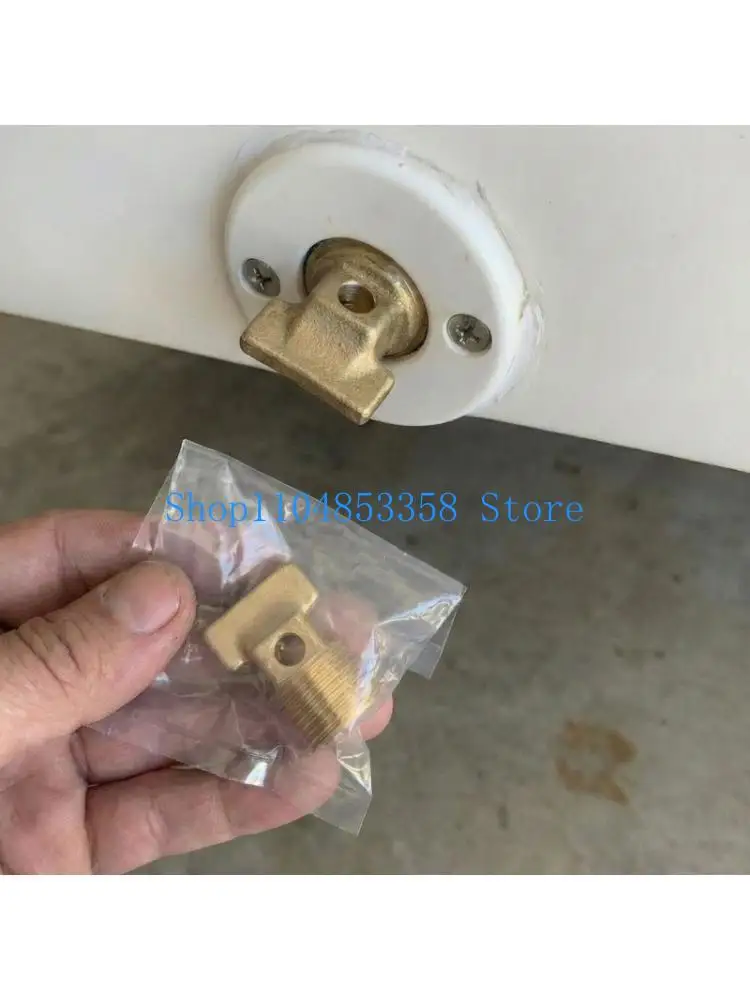 652F Premium Brass Marine Drain Plug 1/2in NPT Size Rustproof for Ocean Use Fits Various Boat Models Simple Tool Setup