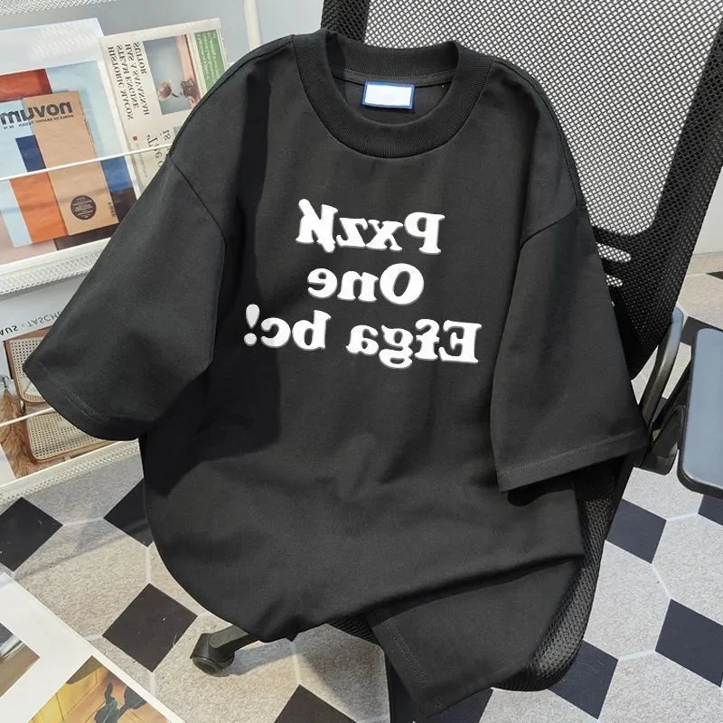 

Женская летняя футболка больших размеров с коротким рукавом, модный дизайн, свободный крой, в корейском стиле