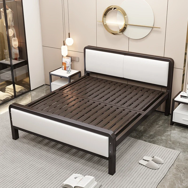 

Iron Aesthetics Bed Simple Modern Single Romantic Light Luxury Bed Sleeping Trendy Letto Matrimoniale Lounge Suite Furniture