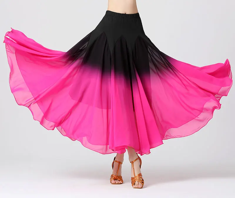 Women Modern Dance Clothes Waltz Skirt Performance National Spanish Dance Clothing Ballroom Skirt Performance Dancing Wear