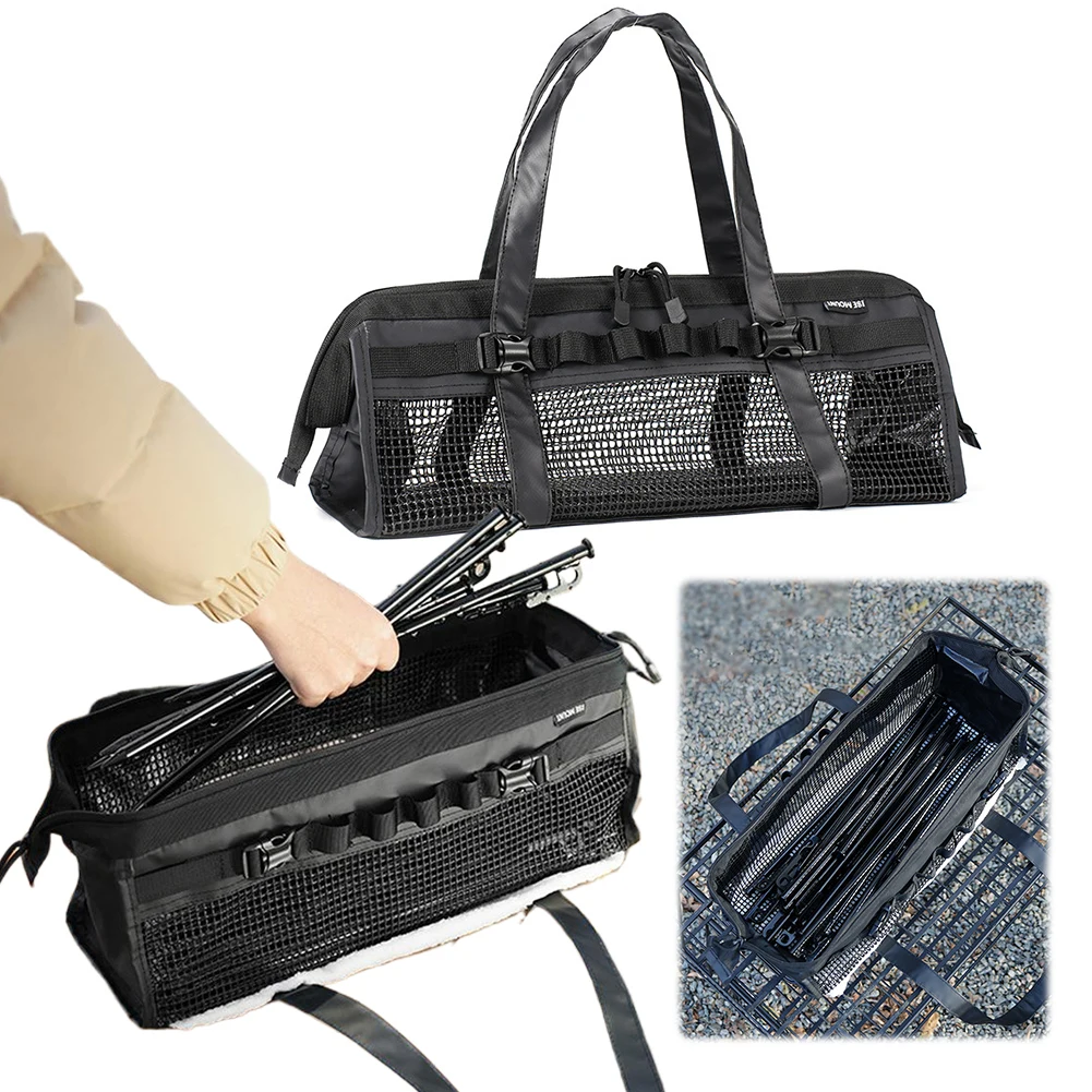 

Tent Peg Sundries Bag Large Capacity Camping Travel Supplies Handbag Ground Nail Storage Pouch for Camping Backpacking Hiking