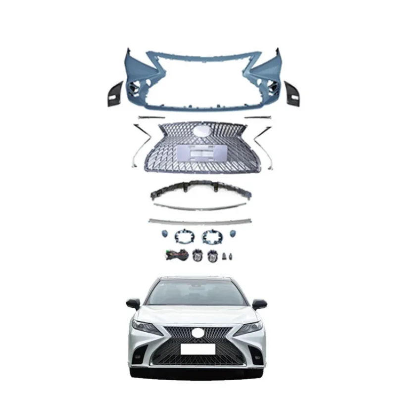 

Car Accessories Front Bumper Grill Fog Light Body Kit for s Camry Upgraded LS Style 2018+