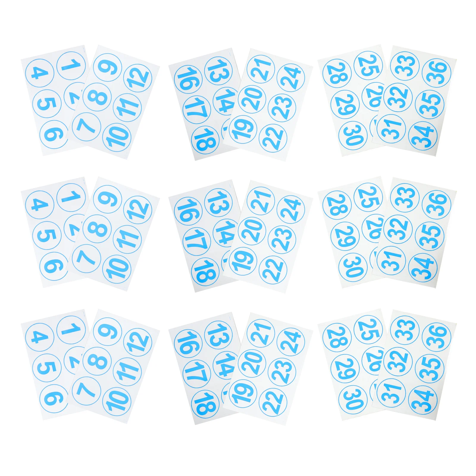 18 ورقة ملصقات أرقام كبيرة زرقاء ملصقات أرضية ذاتية اللصق للفصول الدراسية لمرحلة ما قبل المدرسة ورياض الأطفال قابلة لإعادة الاستخدام وقابلة للتقشير واللصق