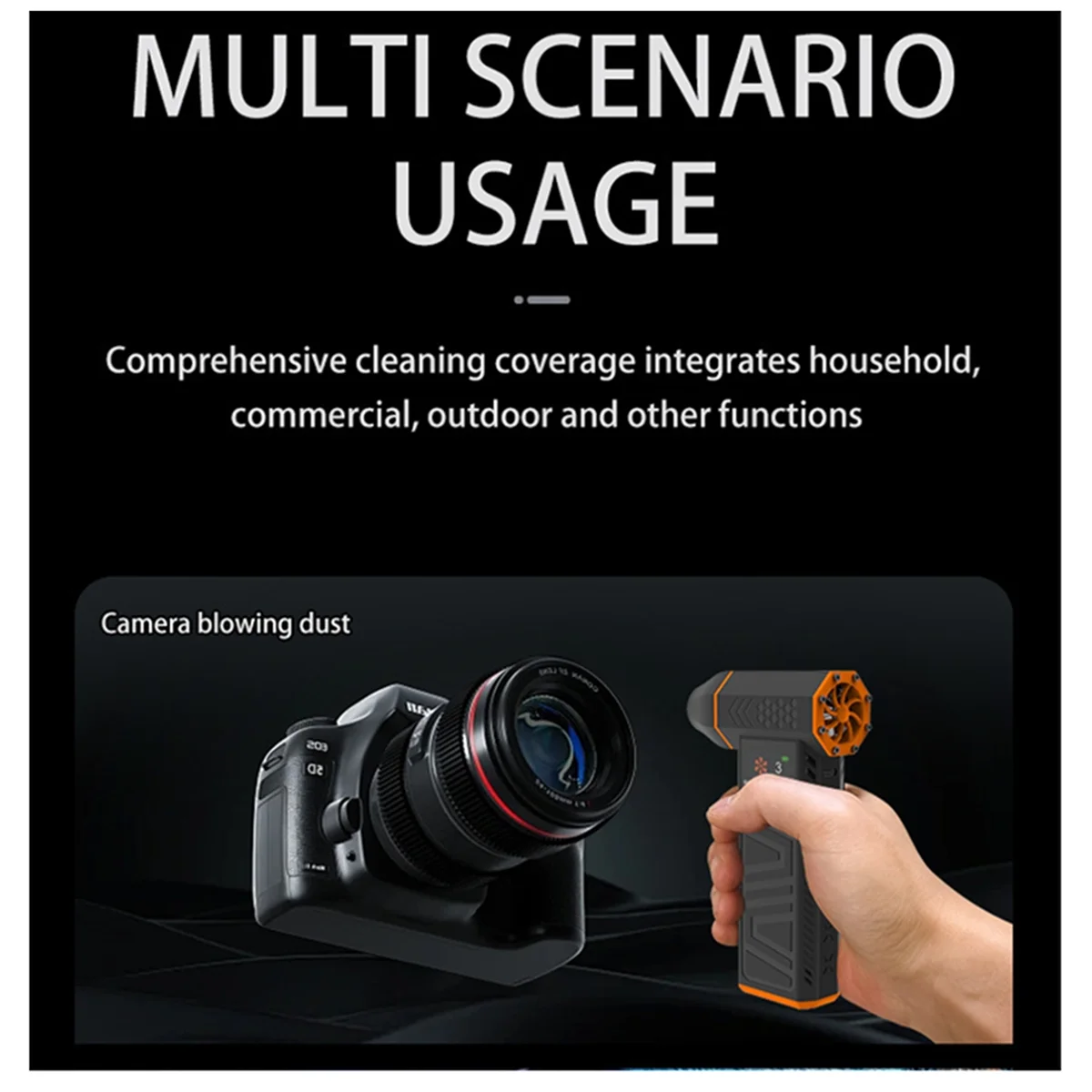 A72T ترقية X3-M Turbo Jet Fan منفاخ هواء قوي 130000 دورة في الدقيقة سرعة الرياح القابلة للتعديل 52 متر/الثانية ماكس منفاخ بدون فرش (8000 مللي أمبير)