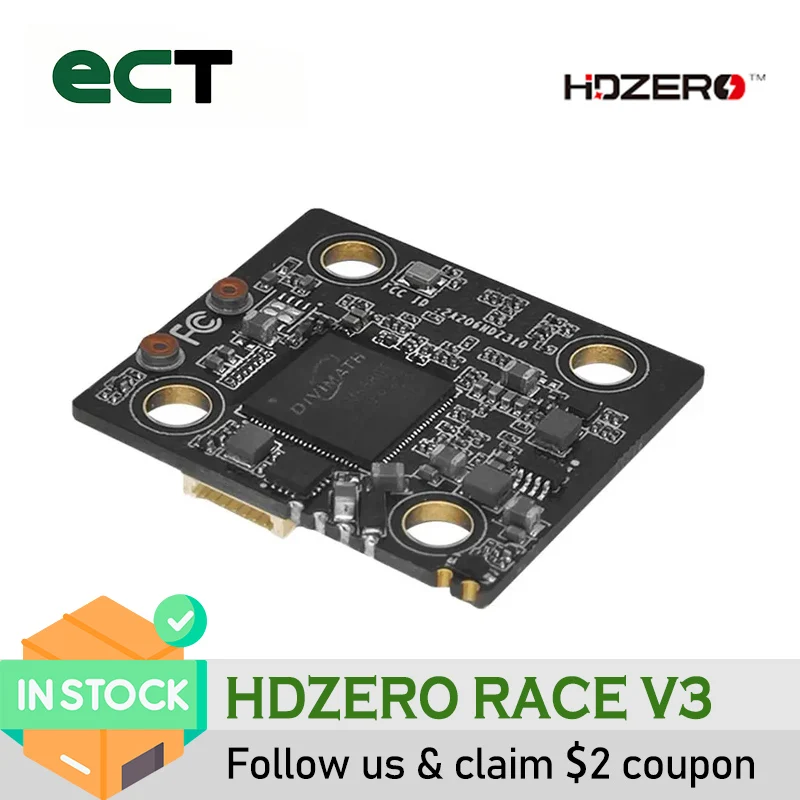 

HDZero Race V3 VTX Digital HD Video Transmitter 720p 60fps 1080p 30fps 200mW 5.8Ghz VTX 30mm*30mm for RC FPV Goggles Drone