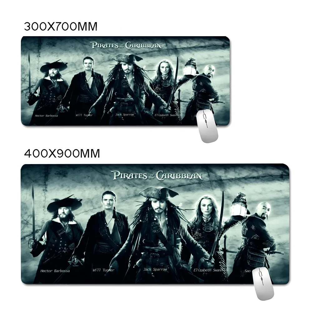 P-Pirates Of The Caribbean Movie Mousepad Large Gaming Mouse Pad LockEdge Thickened Computer Keyboard Table Desk Mat