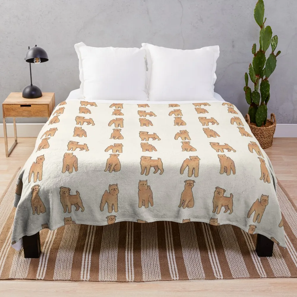 

brussels griffon dog pack Throw Blanket Soft Beds Blankets Sofas Of Decoration Bed Blankets