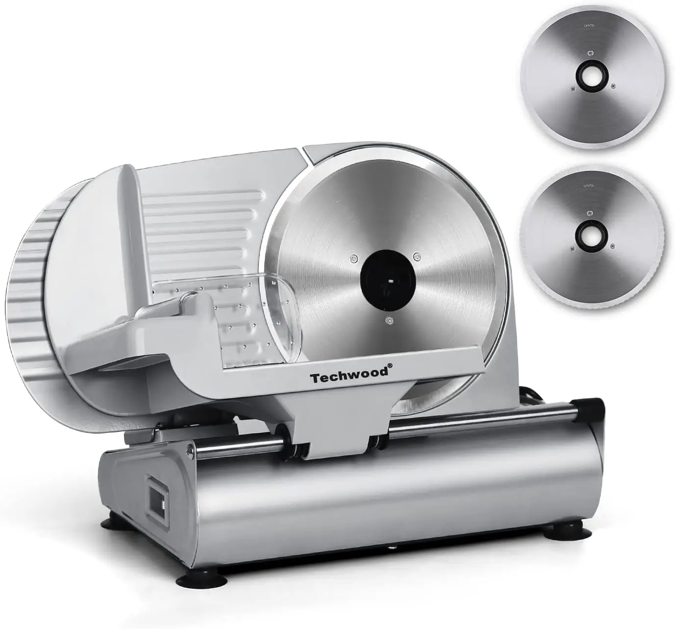 

Electric Meat Slicer with 9" Stainless Steel Blade, Adjustable Thickness 1-15mm, Compact & Easy Clean