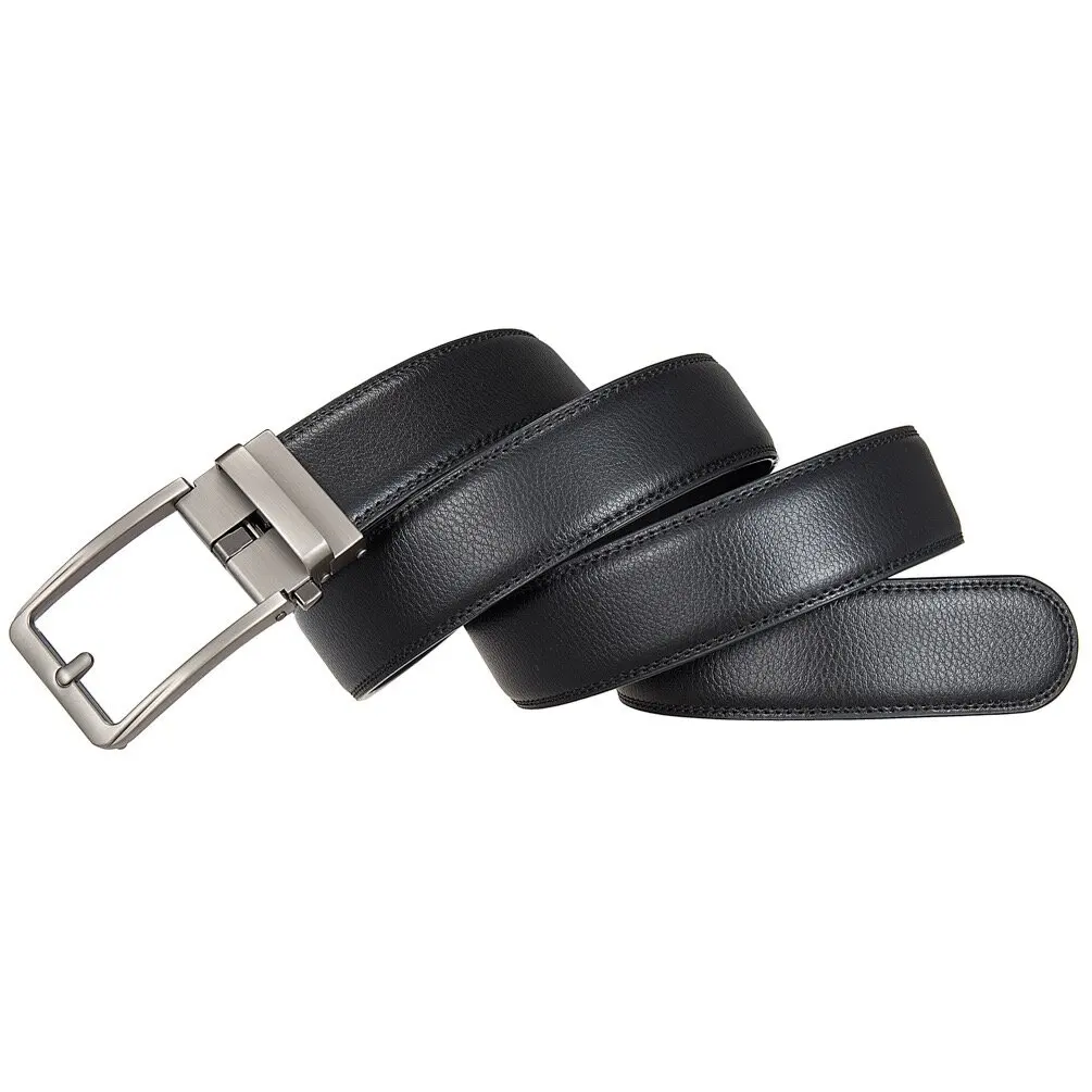 9 Farben Hochwertige Echtleder-Klickgürtel für Herren Luxusmarken-Designer Automatische Schnalle Herren-Jeansgürtel Männlicher Taillengürtel – Detail 2