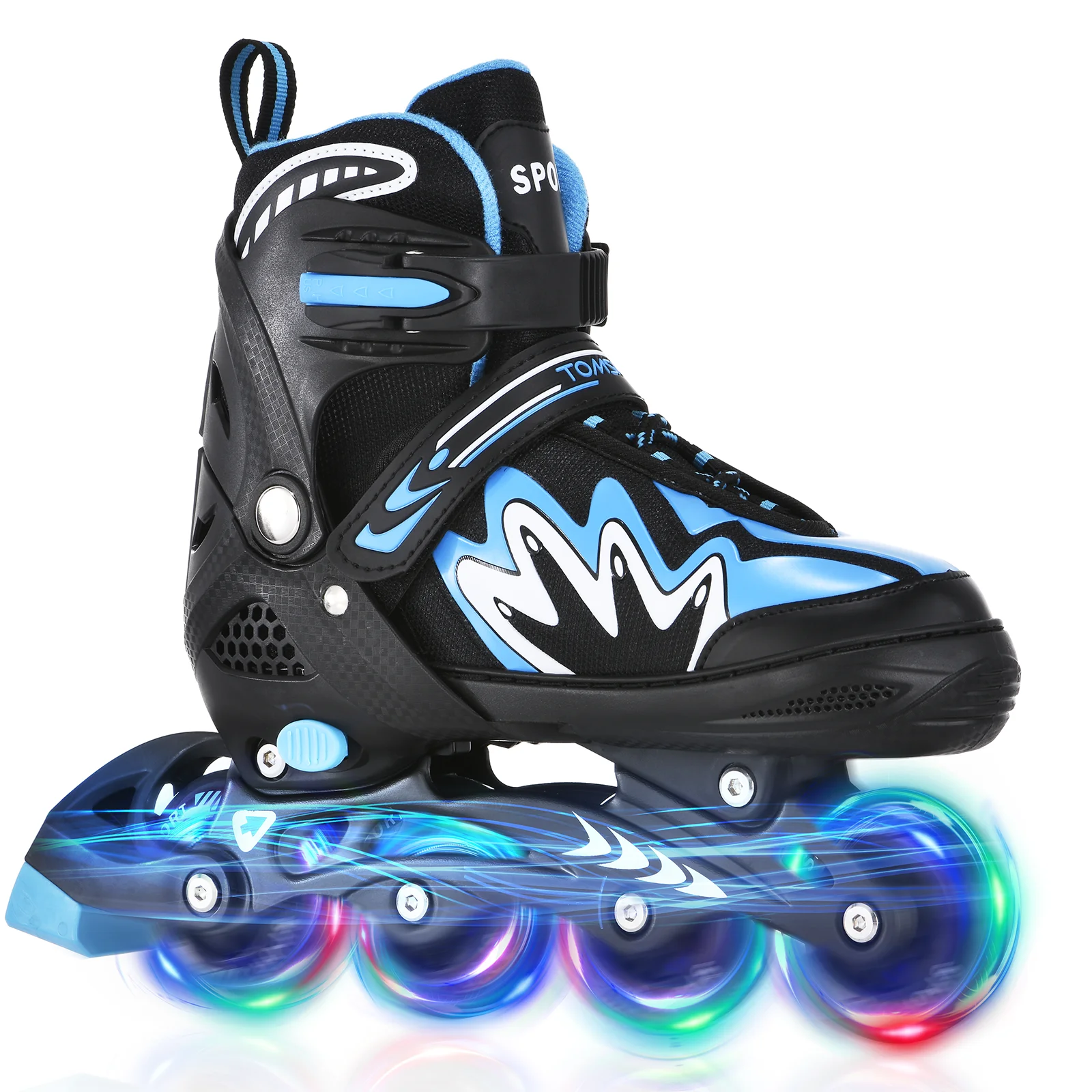 Patines de ruedas ajustables para niños con ruedas iluminadas, sistema de cierre Triple seguro para niñas, niños y niños pequeños, lisos