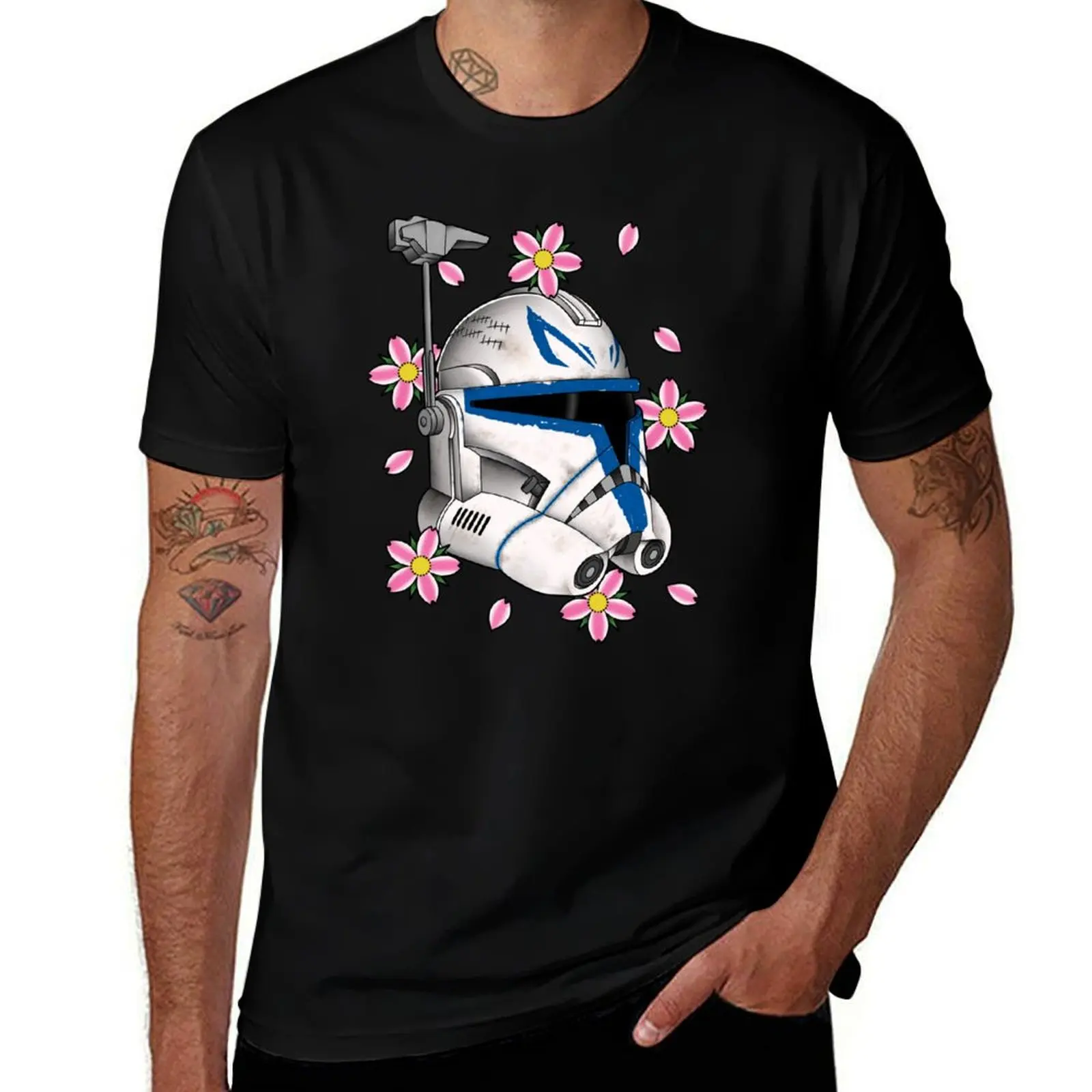 

Capt Rex Cherry Blossoms T-Shirt t shirt man luxury t shirts for man slim fit T-Shirt