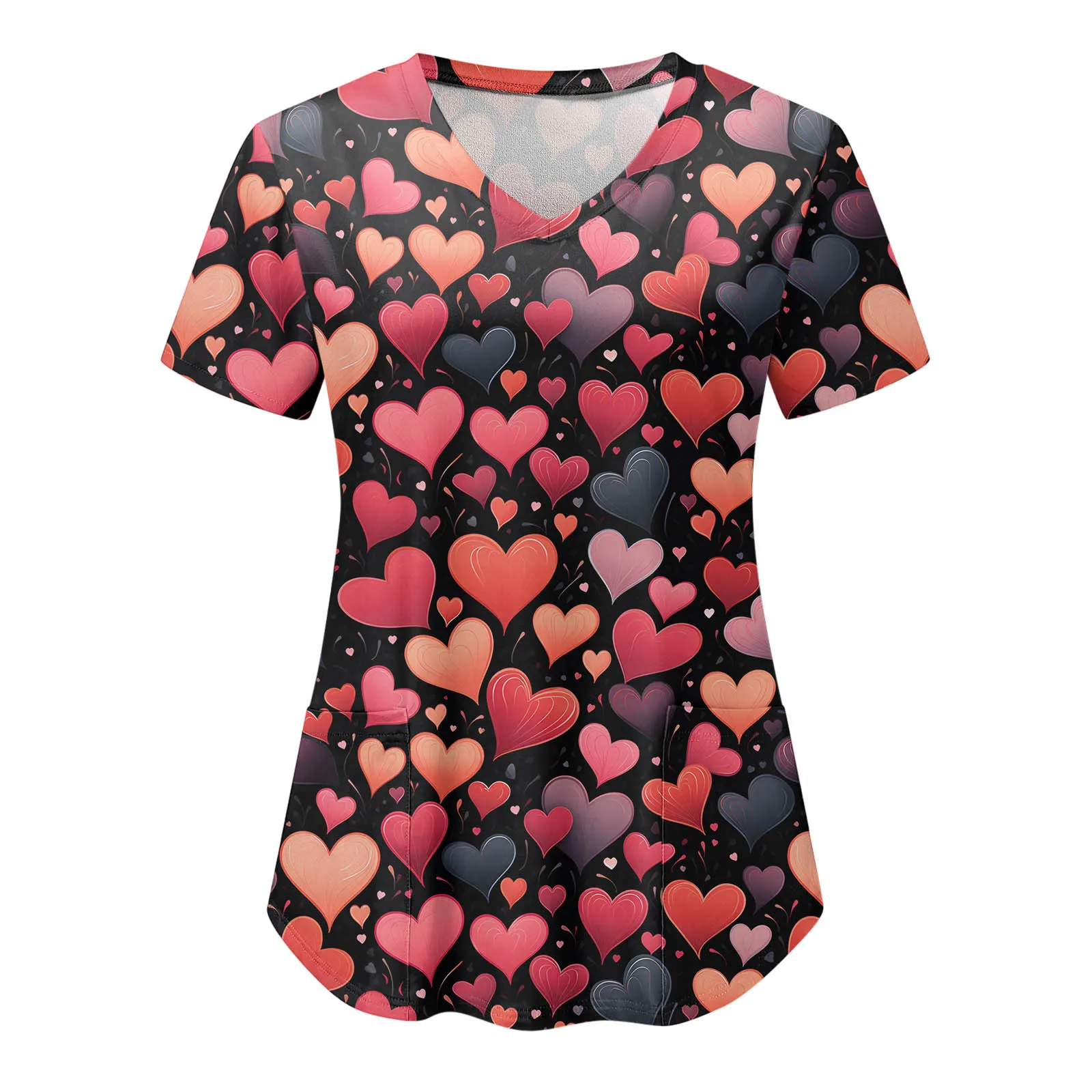 Medisch Verpleegkundige Uniform Valentines Love Print Women Valentine 'S Werken Medisch Uniform Sanitair Veterinaria Arts Medico