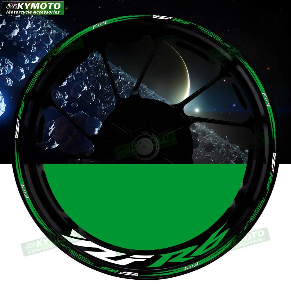 

Аксессуары для мотоциклов YZF R6 R 6, 17-дюймовые наклейки на передние и задние колеса, модифицированные светоотражающие наклейки на обод колеса, украшение