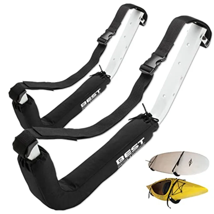 

Kayak Wall Rack Heavy Duty 125 lb Capacity Wall Mount Kayak Storage Rack for Garage Canoe SUP and Paddle Board Indoor/Outdoor S