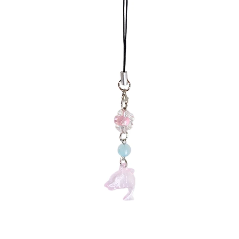 Delicate Dolphin Phone Charm Acrylic Bag Pendant Bag Charm Lovely Dolphin Camera Pendant Acrylic Material for Girls