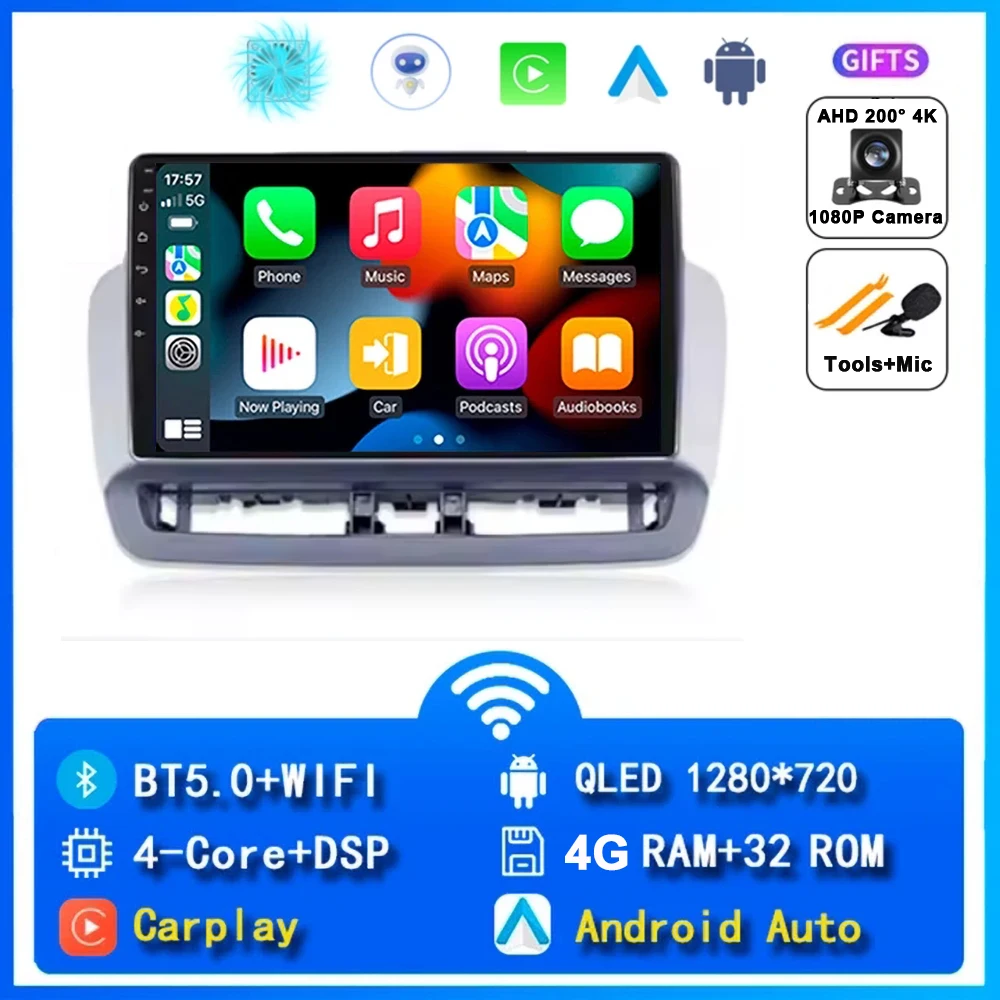 12G + 256G QLED Touchscreen Voor Seat Ibiza 2012-2015 Android 15 Auto Radio Auto Multimedia Video speler 5G WIFI BT GPS Navigatie