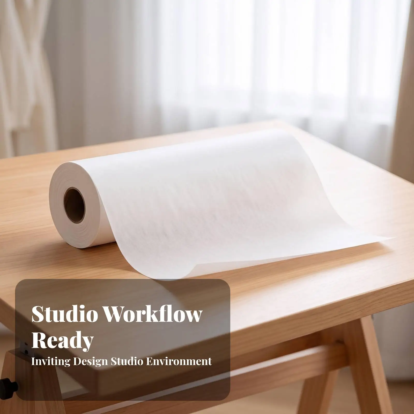White Kraft Drafting Paper Roll for Pattern Making Tracing Overlay Semi Transparent Sewing Design Professional Drawing Material