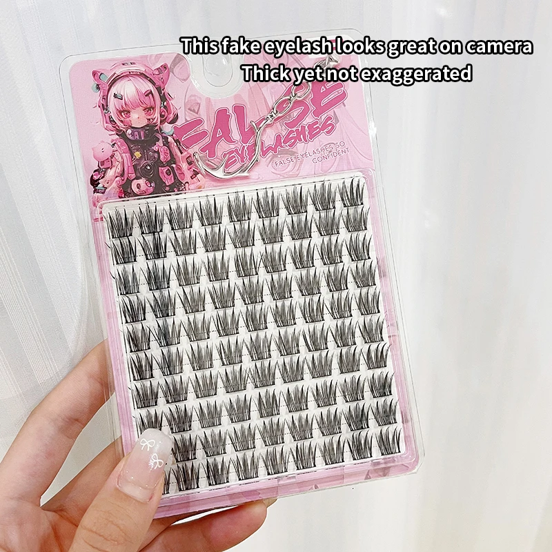 Bqi ナチュラルキャットつけまつげ、自然に拡大された両目、使いやすい、韓国の女性の必須のチャームがいっぱい、リアルなつけまつげ、フルフリーつけまつげ、2羽の鳥の手を作る