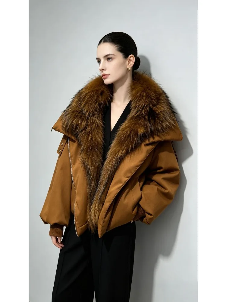 Women Oversized Down Jacket Winter Lightweight Padding Jacket High Street Cropped Down Jacket Women 2026 Winter Fashion Warm