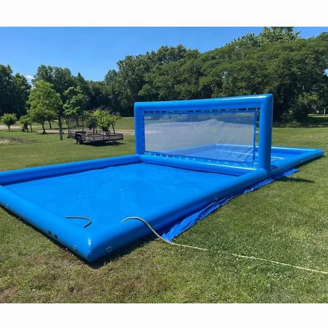 

PVC Commercial Inflatable Trampoline Volleyball Court Pool Lake Inflatable Volleyball Water Game 2025