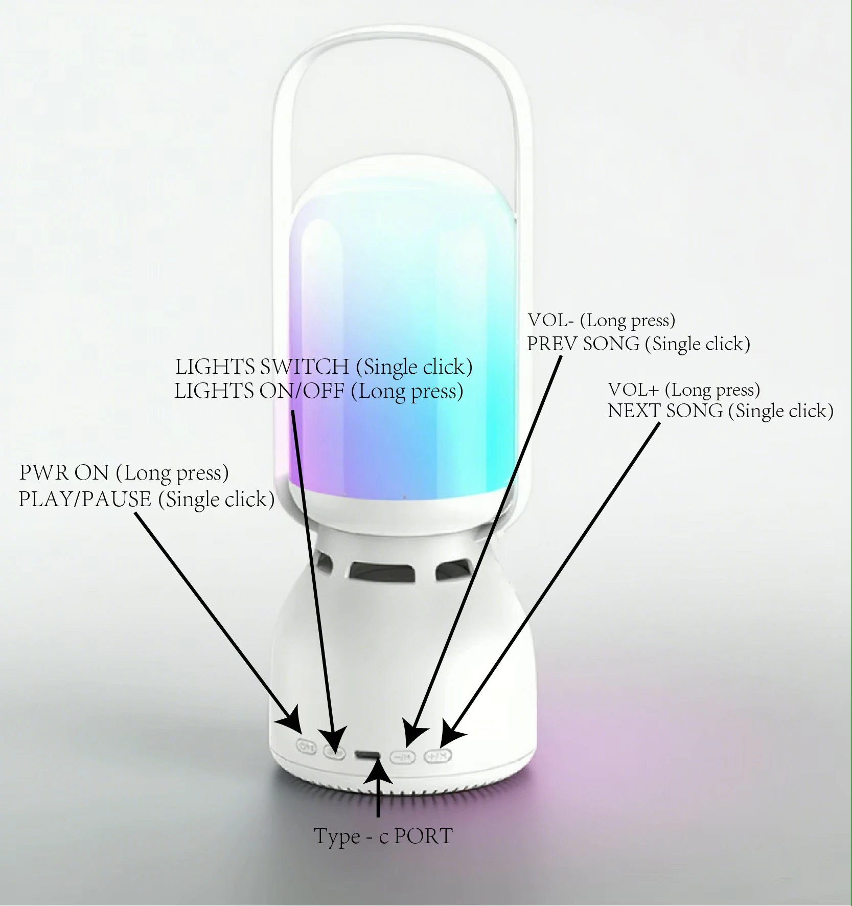 

Portable Bluetooth Speaker - Outdoor Mini Subwoofer, Camping Lantern, Handheld, Colorful Lights, Wireless, Waterproof"
