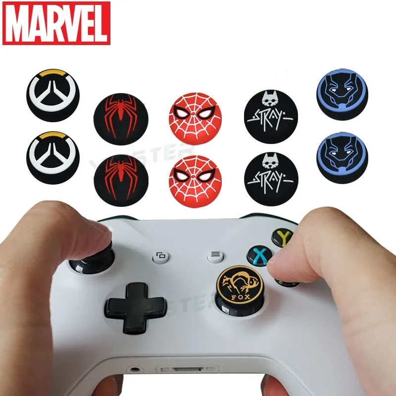 3D Joystick Cap for Gamepad Marvel Superhero Spiderman Incredible Hulk Batman Joystick Key Protection Cap Handle Button Hat