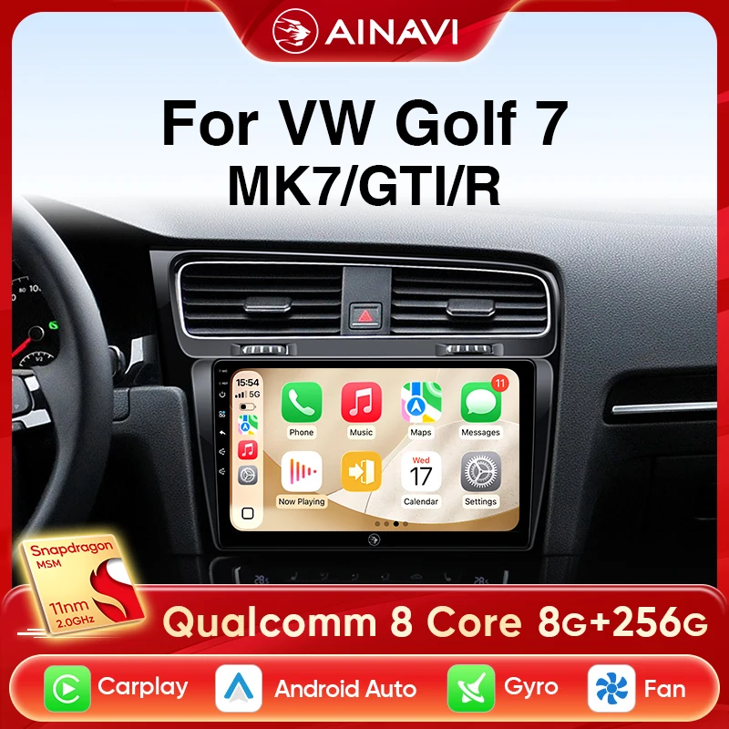 

Автомобильное радио Ainavi для Volkswagen VW Golf 7 MK7 GTI 2012 2013-2020 беспроводной Carplay Android авто мультимедиа GPS 2 Din авторадио