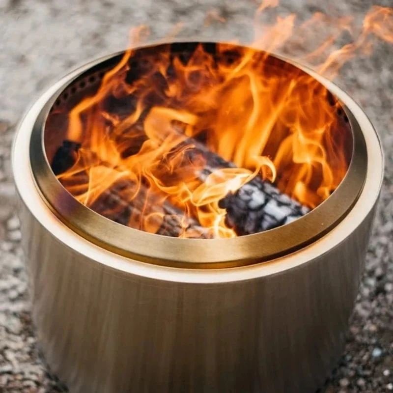 Hot Selling Bonfire Fire Pit Smokeless Small Integrated Stainless Steel Outdoor Camping Firewood Stove Portable Firebowl