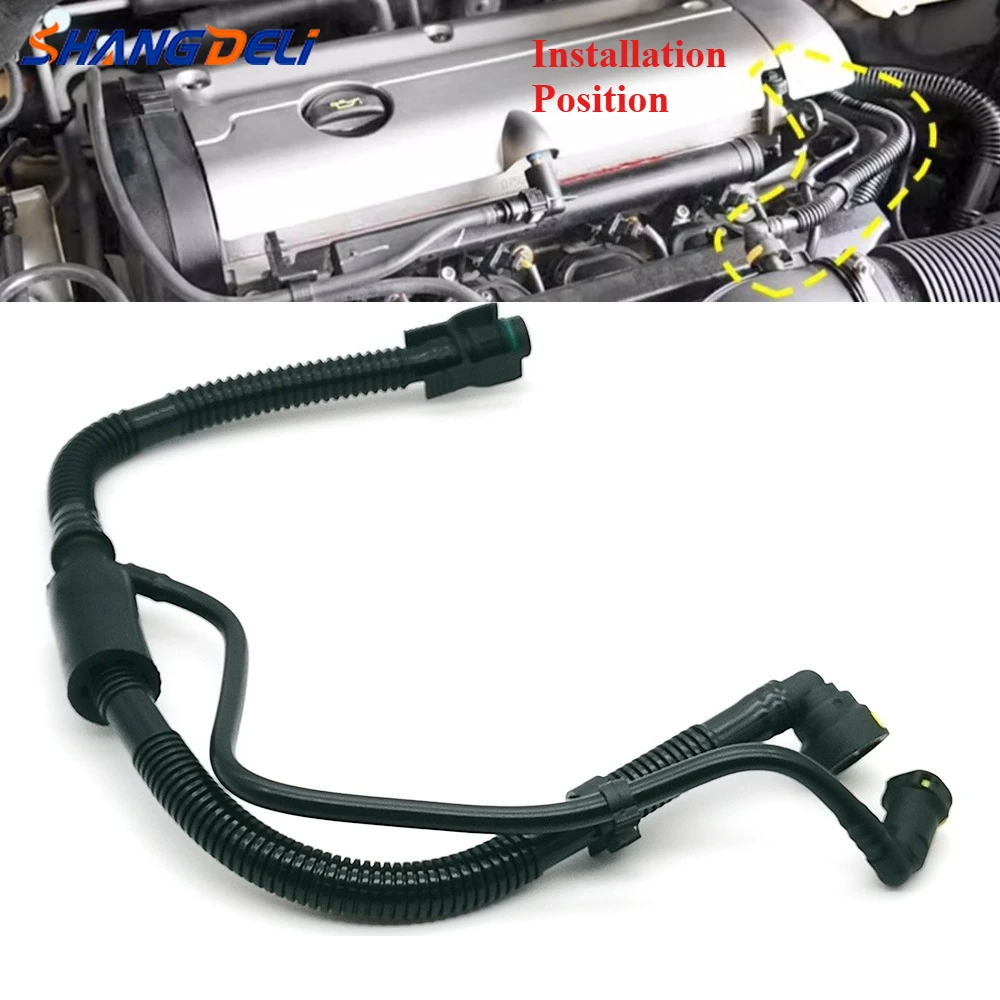 

1PC Car Engine Exhaust Crankcase Breather Pipes For Peugeot 206 407 406 307 607 807 Citroen Picasso Sena 2.0
