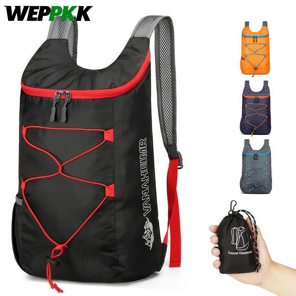 

15L Lightweight & Foldable Packable Hiking Backpack, Men Women Small Hiking Daypacks Foldable Shoulder Pack Casual Outdoor Bag