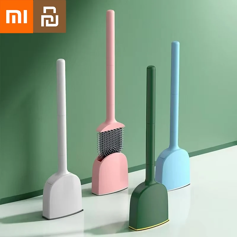 

Xiaomi Youpin Hanging TPR Silicone Toilet Brush Cleaner With Long Handle Flexible Cleaner Bathroom Brush Quick Drying Holder Set