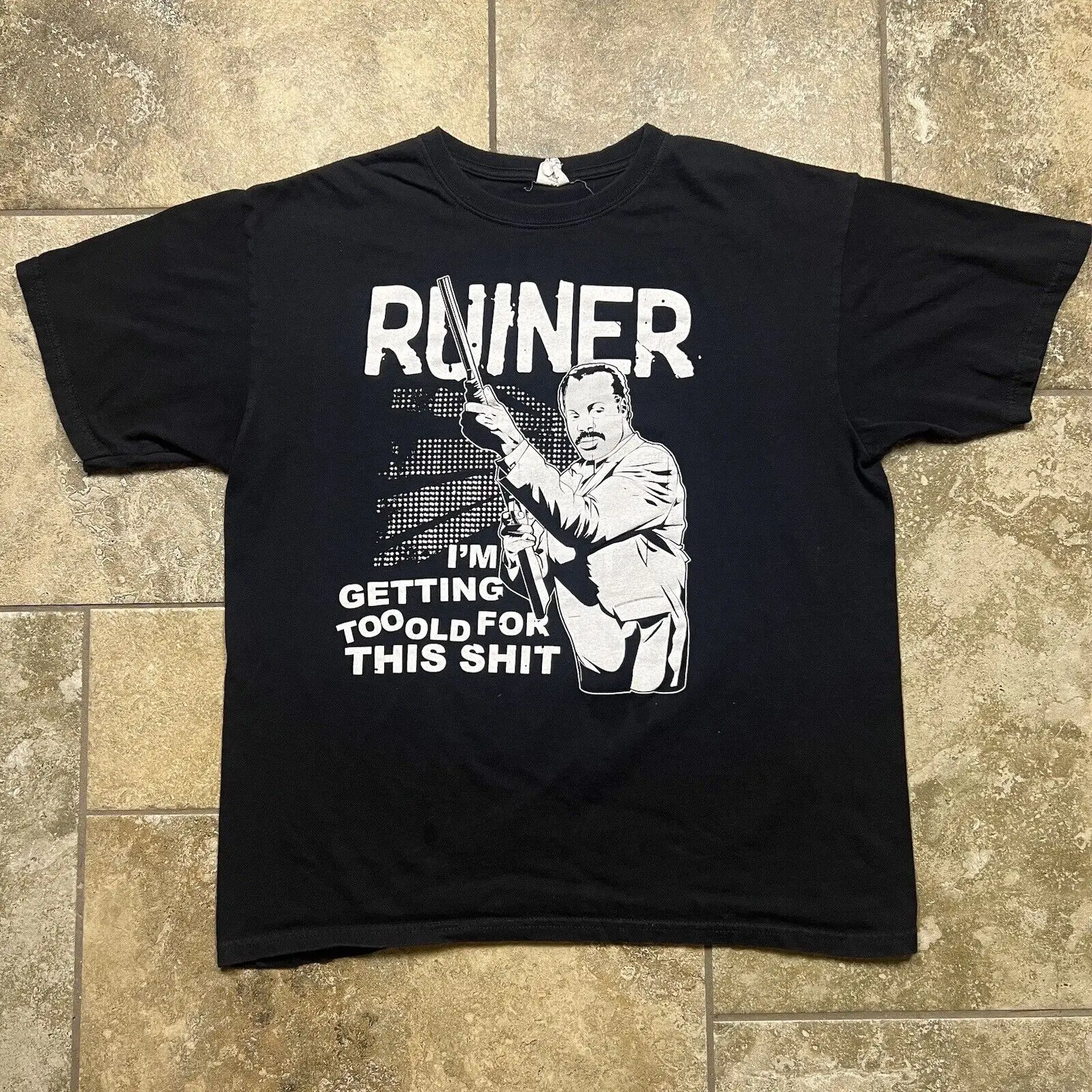 Винтажная промо-футболка в стиле 90-х с изображением фильма «смертельное оружие», Мужская черная футболка с длинным или коротким рукавом Дэнни