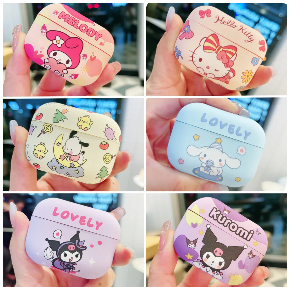 

MINISO Sanrio Cute Cartoon Earphone Case For Apple Airpods3/2/1 Matte Cover For Airpods Pro 2 Headphone Protective Charging Box