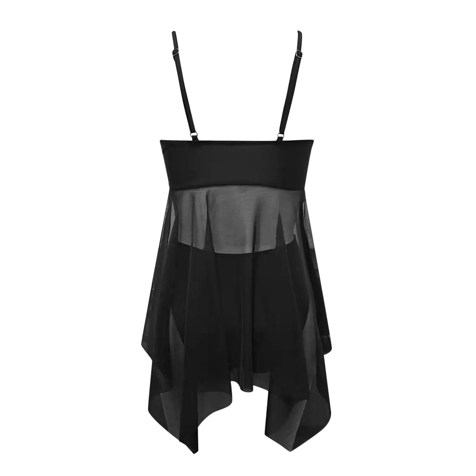 Black Mesh Beach Short Dress Tankini With Shorts Cover Ups Swimsuit Women Swimwear Female Padded Bathing Suit Beachwear Biquini