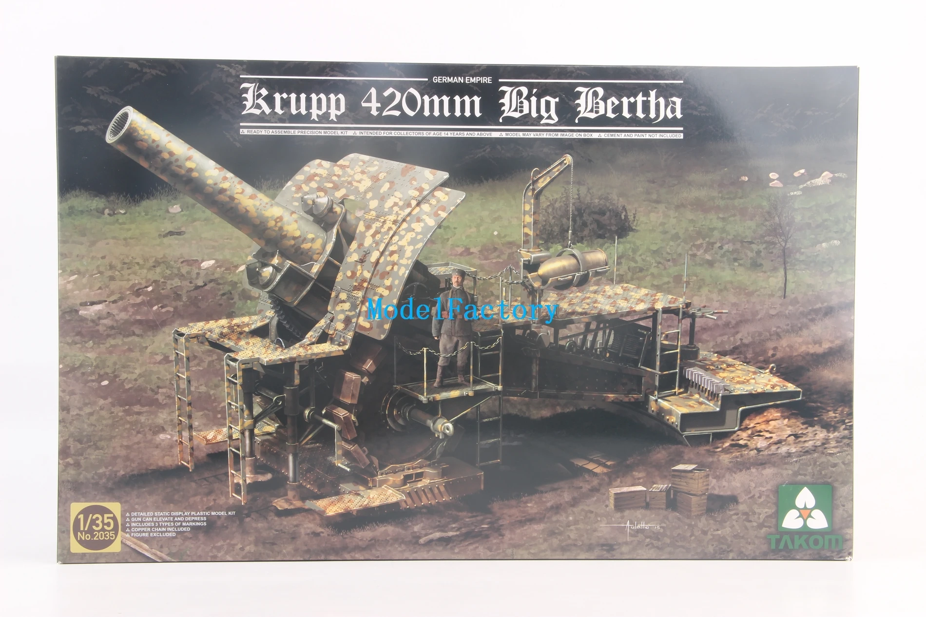 TAKOM 2035 1/35 Scale German Empire 420mm Big Bertha  Model Kit