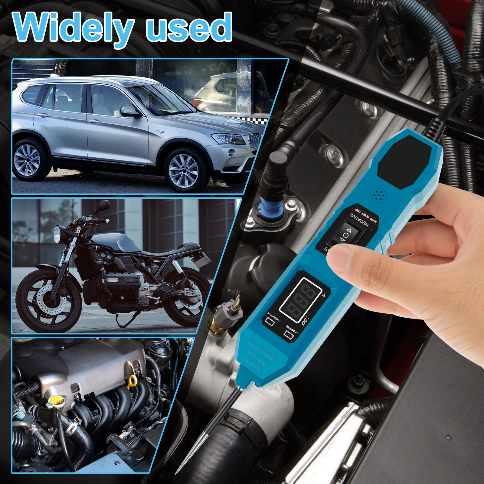 Multifunctional Car Circuit Tester 3.5 to 36V DC Automotive Circuit Tester Digital Display Car Power Tester Automotive Short