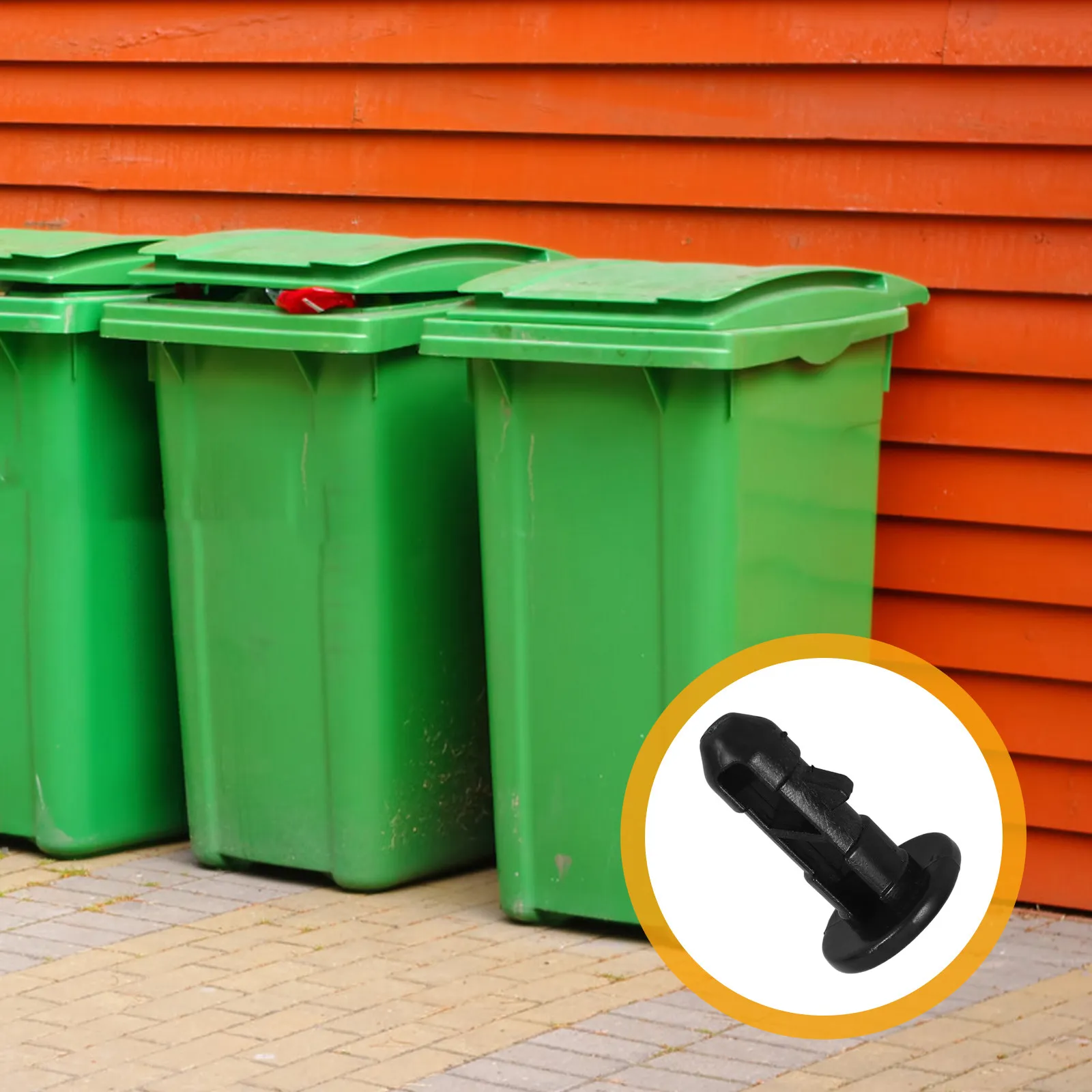 8Pcs Heavy Duty Plastic Trash Can Lid Clips for Wheelie Bins – Secure, Spill-Proof Locking System