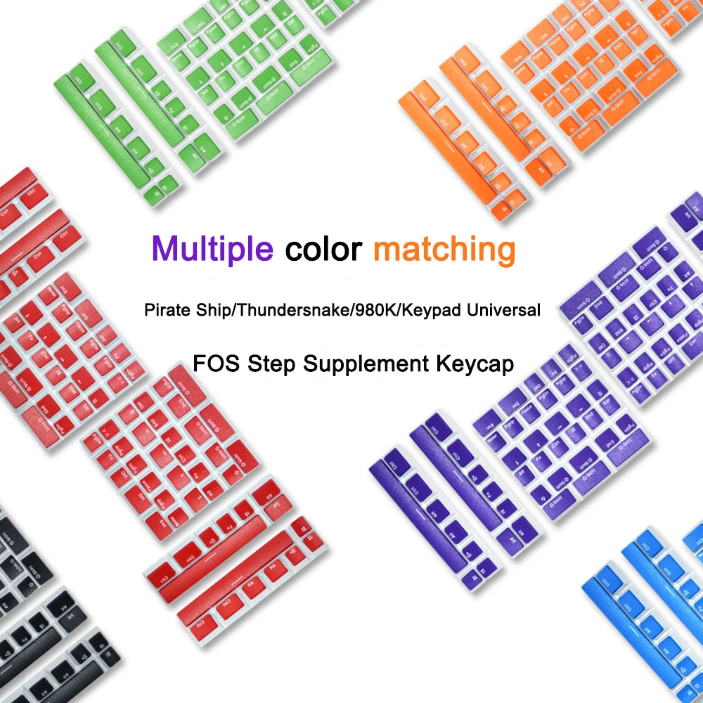 ABS Keycaps Two colors cap Pirate Ship/Razer/980K/Small General Mechanical Keyboard Supplementary Fos Step Pudding Opaque Keycap